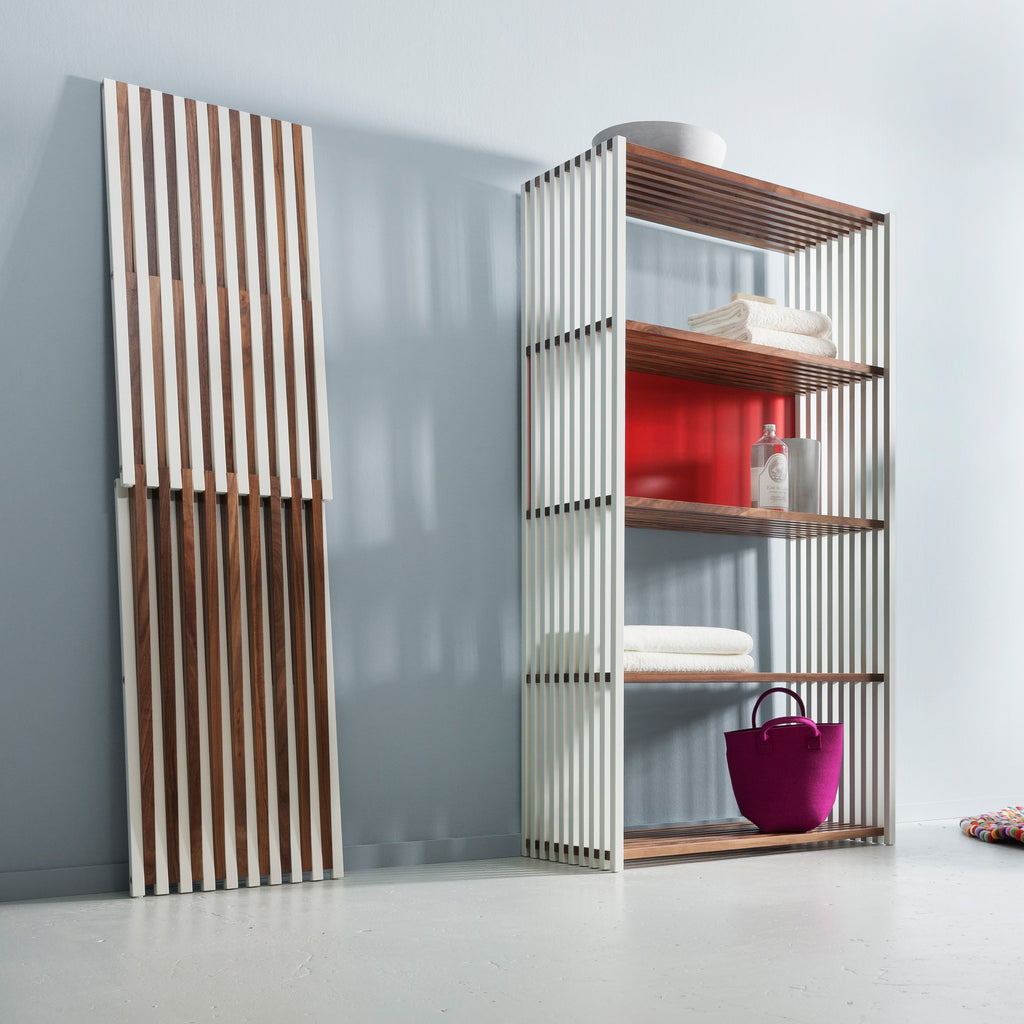 Regalsystem REBAR Nussbaum Reinweiss